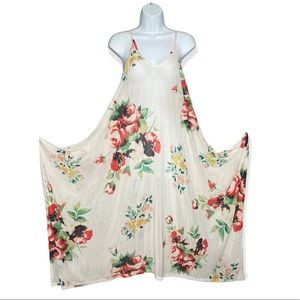 India boutique sheer boho/ hippie style floral swim coverup